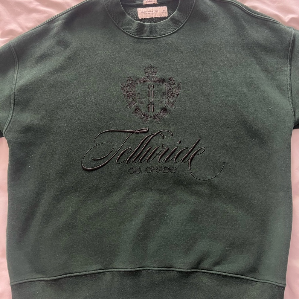 ABERCROMBIE SOFT A&F Fleece Telluride Oversized Crew Neck